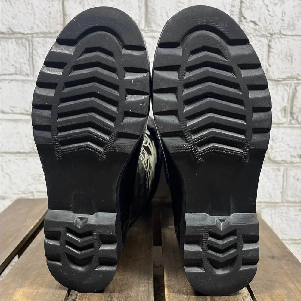 Juicy Couture Black Glossy Winter Rain Boots